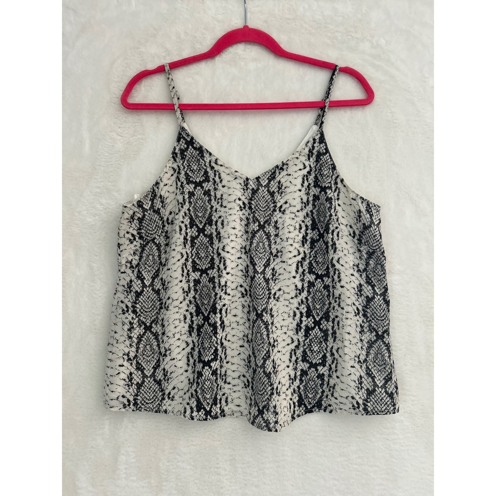 Japna‎ Snakeskin Print Cami Tank Top Womens Large NWT V-Neck Animal Print Blouse